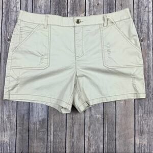 Marrakesh Distressed tan chino shorts